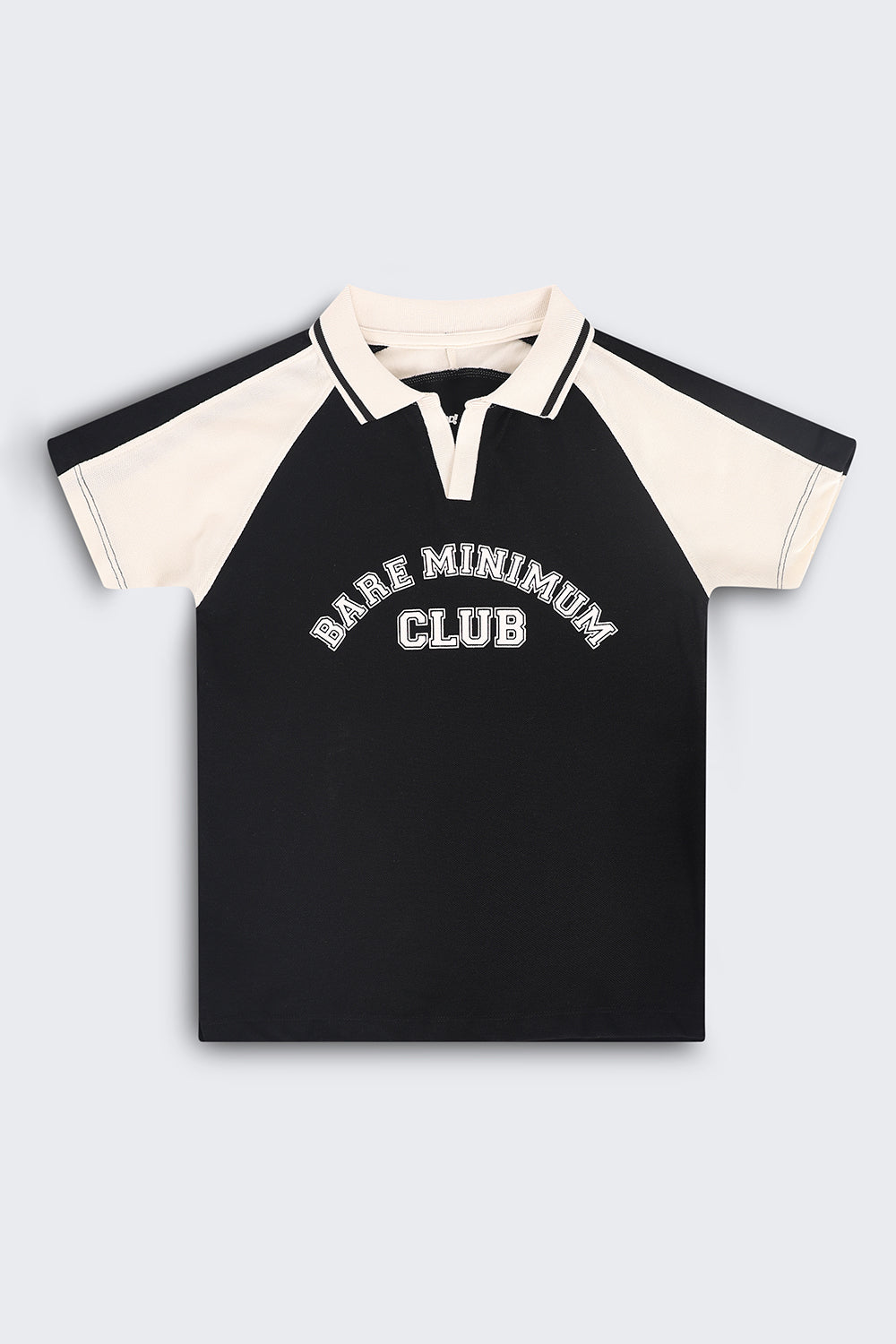 Tweens Boys Regular Fit Black Placement Design T-Shirt
