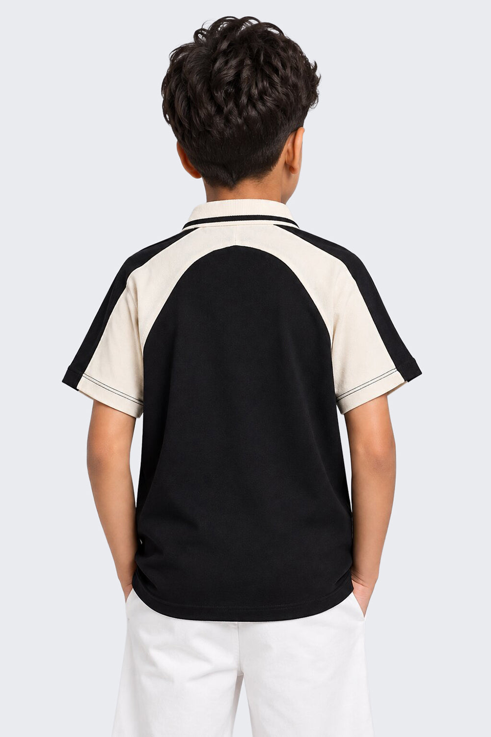 Tweens Boys Regular Fit Black Placement Design T-Shirt