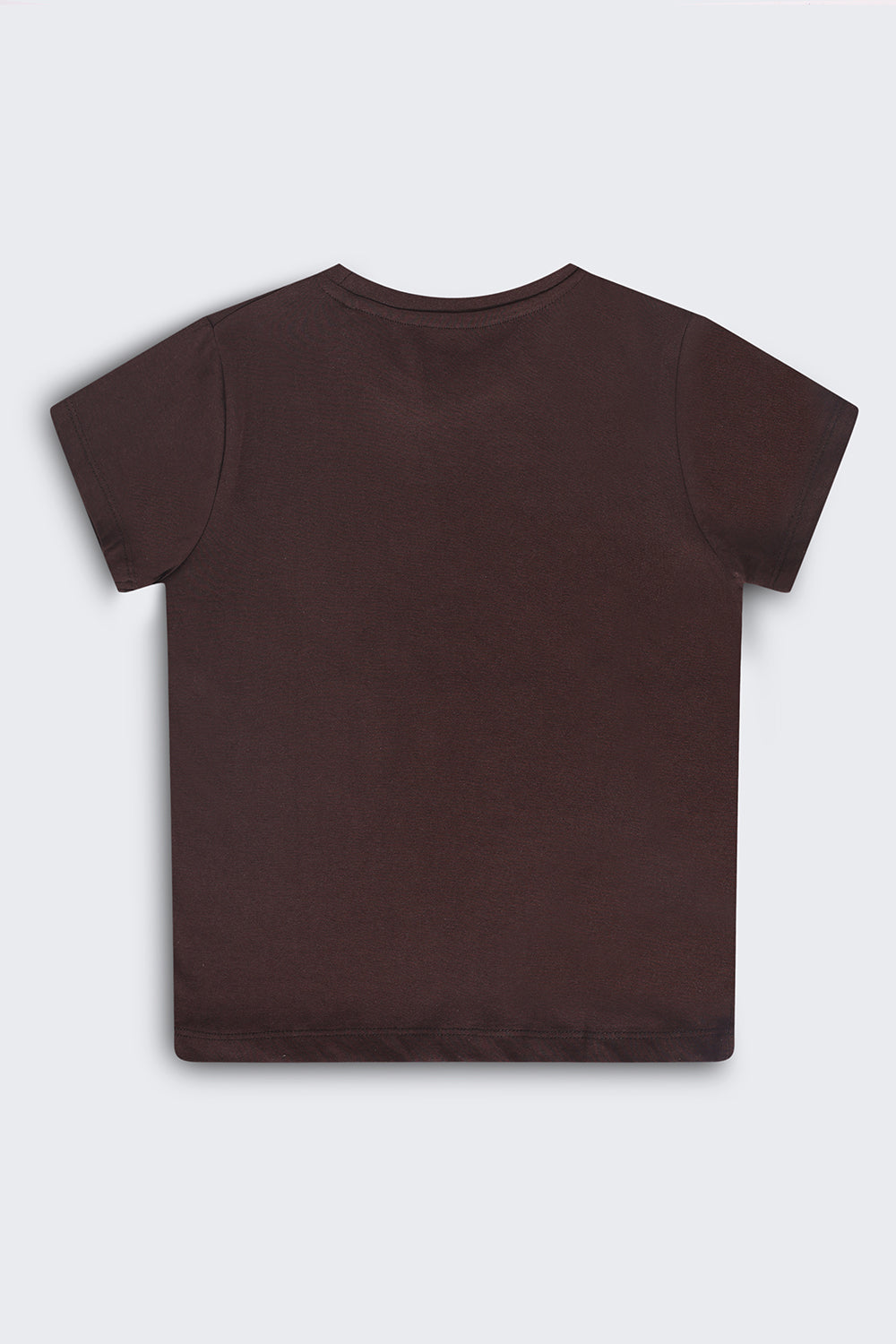Tweens Boys Regular Fit Brown Letter T-Shirt