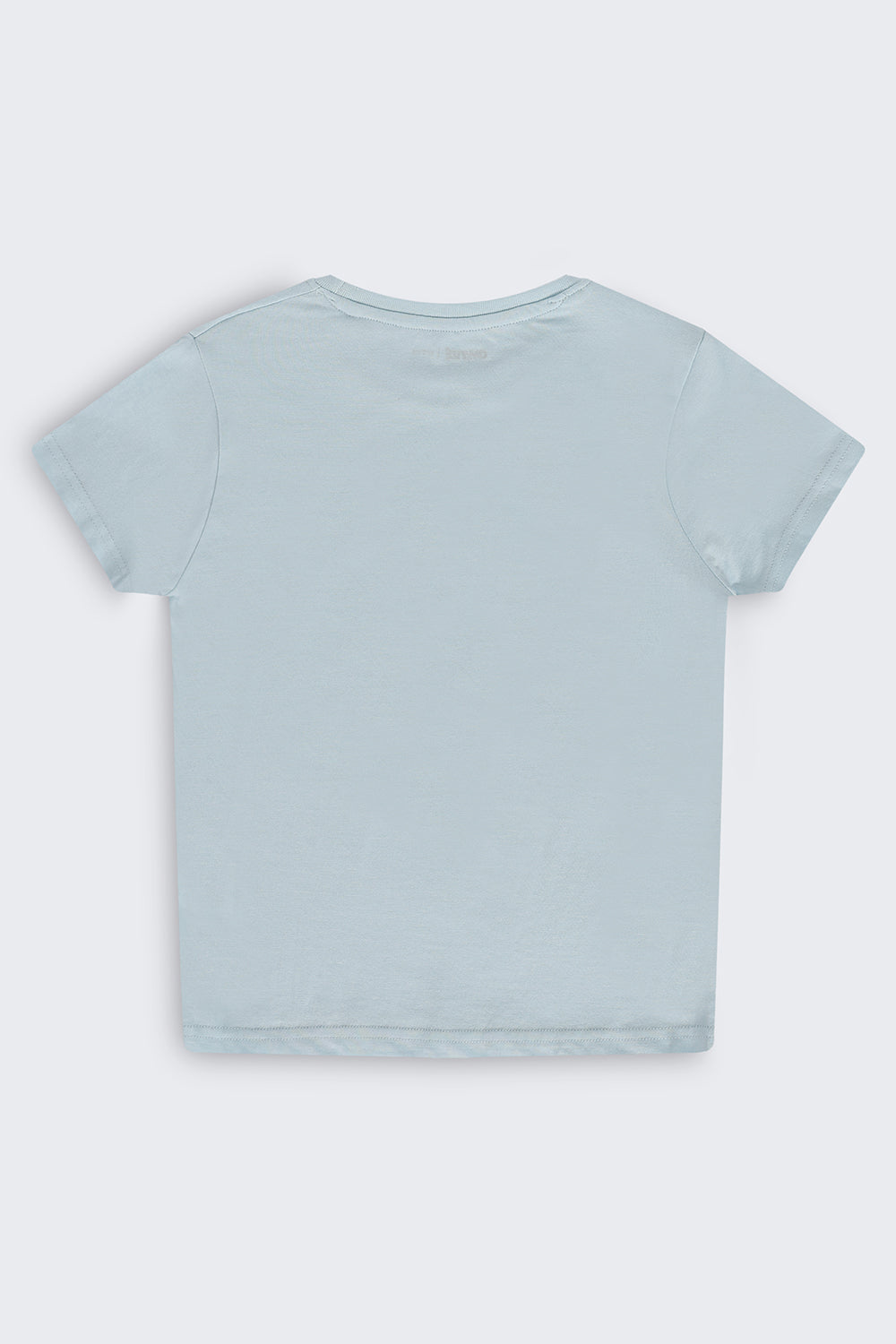Tweens Girls Regular Fit Light Blue Graphic T-Shirt