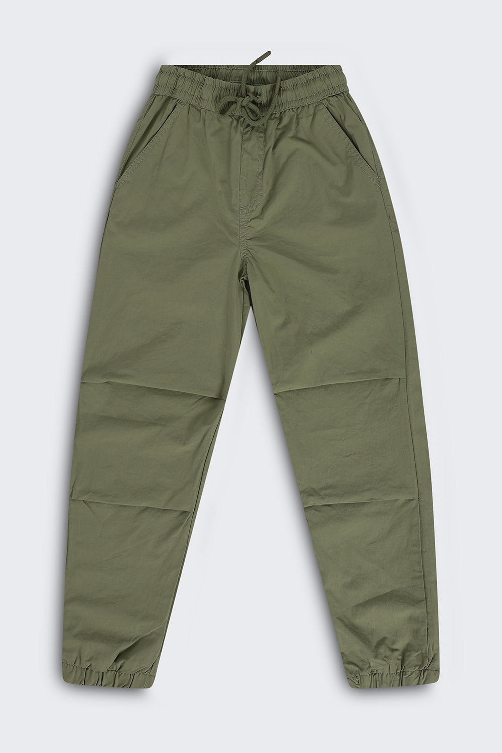 Tweens Boys Olive Solid Joggers