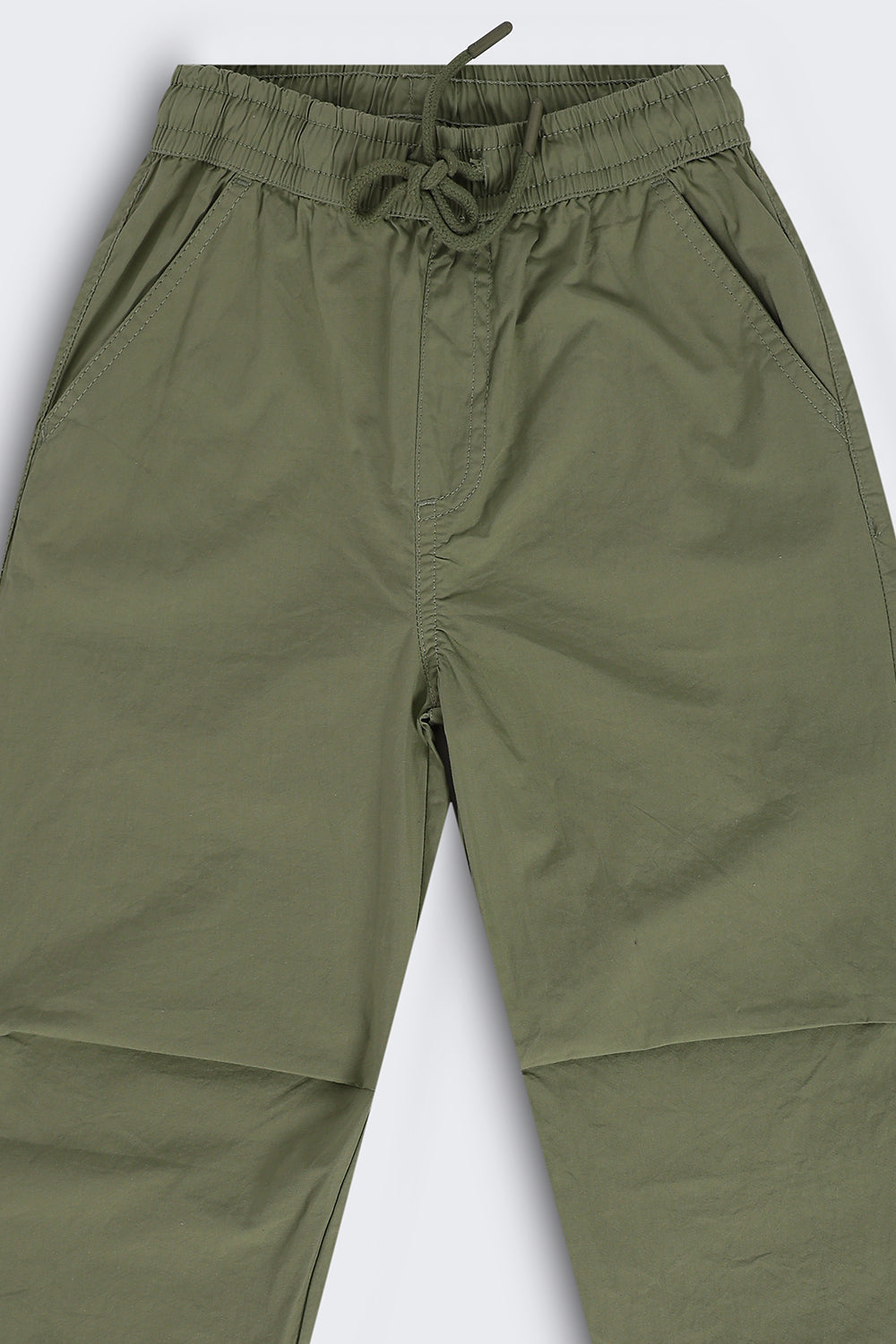 Tweens Boys Olive Solid Joggers