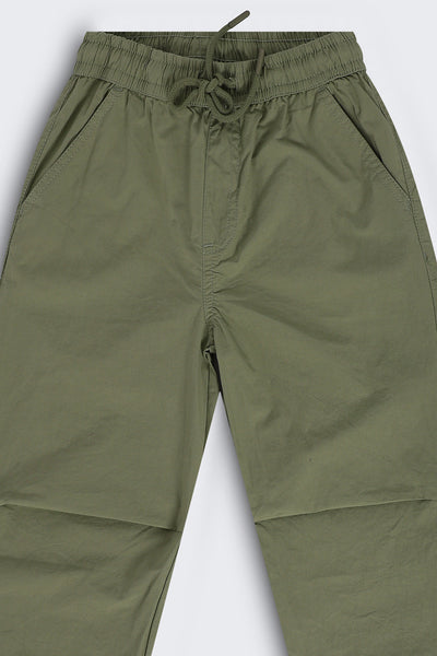 Tweens Boys Olive Solid Joggers