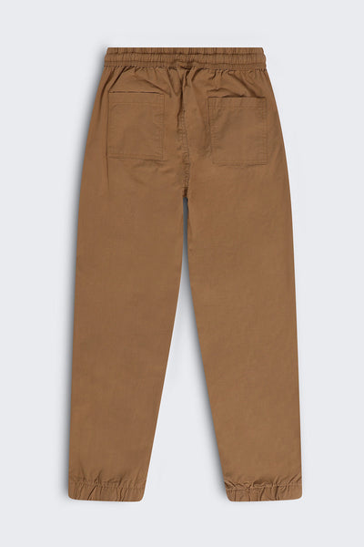 Tweens Boys Beige Solid Joggers