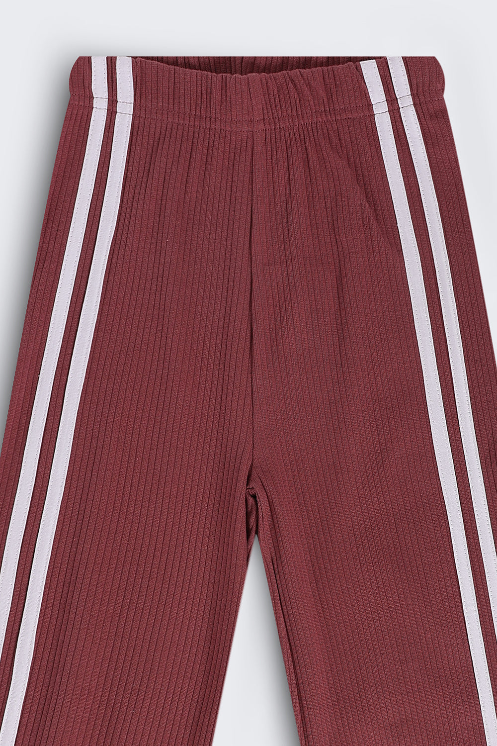 Tweens Girls Wide Leg Fit Mauve Solid Track Pants