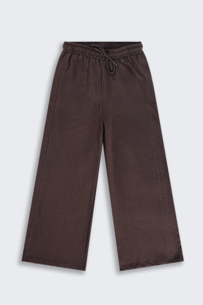 Tweens Girls Relaxed Fit Brown Solid Jogger
