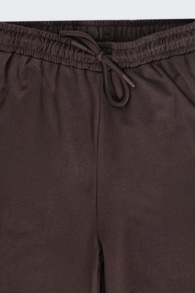 Tweens Girls Relaxed Fit Brown Solid Jogger