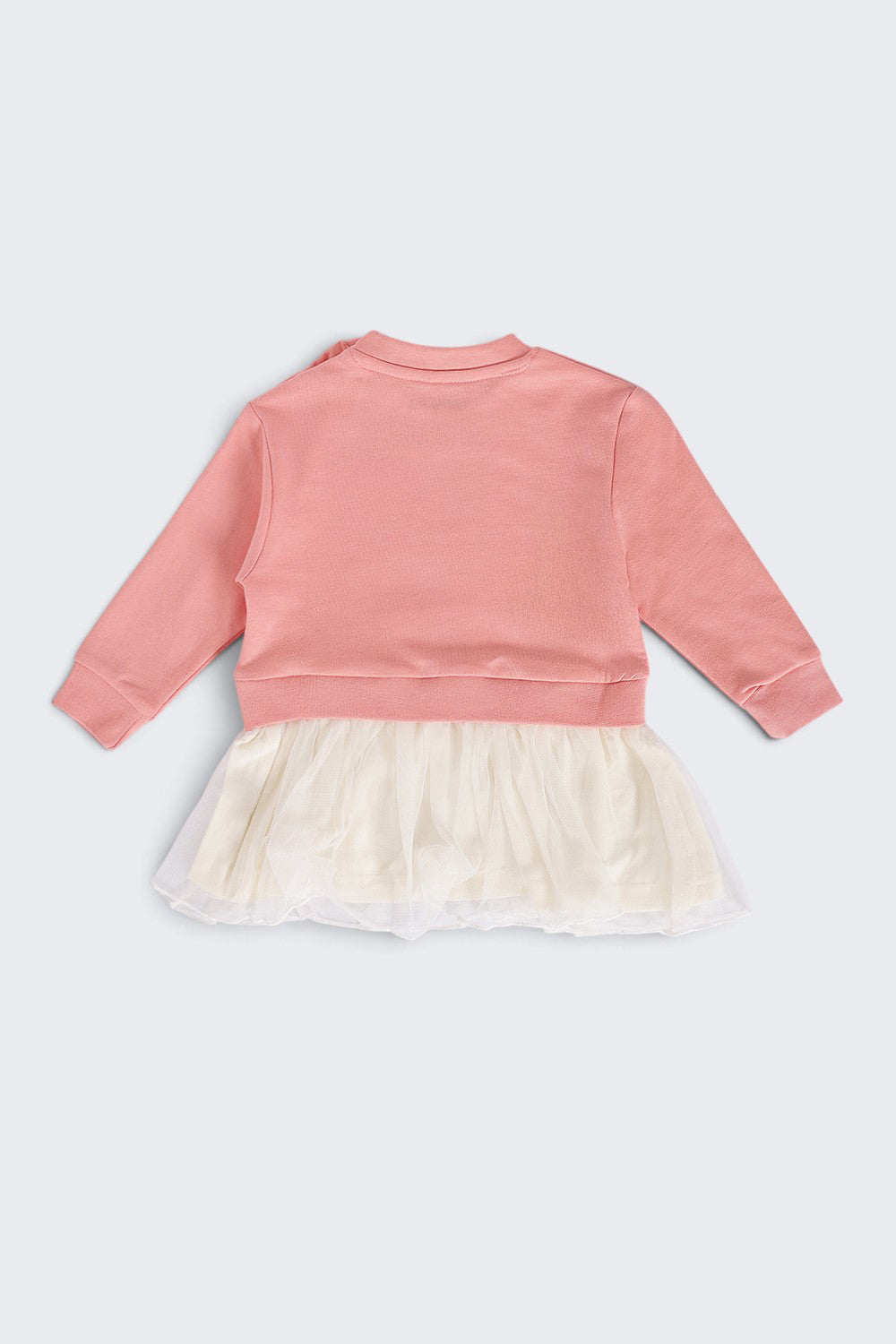 Infant Girls Flared Pink Cats Graphic Dress