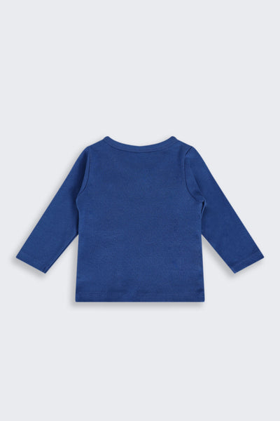 Infant Boys Regular Fit Navy Jungle Theme Graphic Co-ord Set