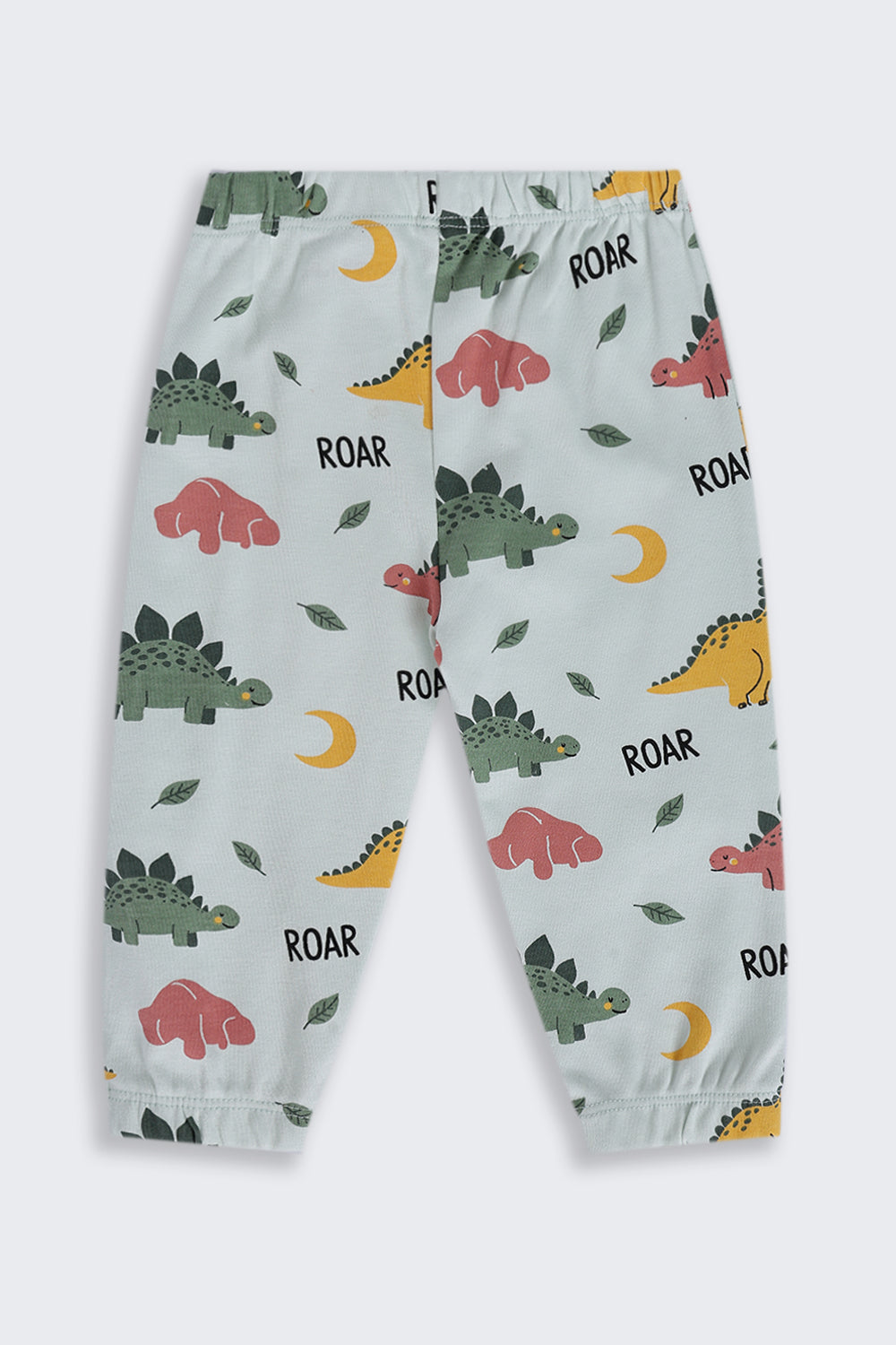 Infant Boys Regular Fit Green Dinosaur Graphic Co-ord Set