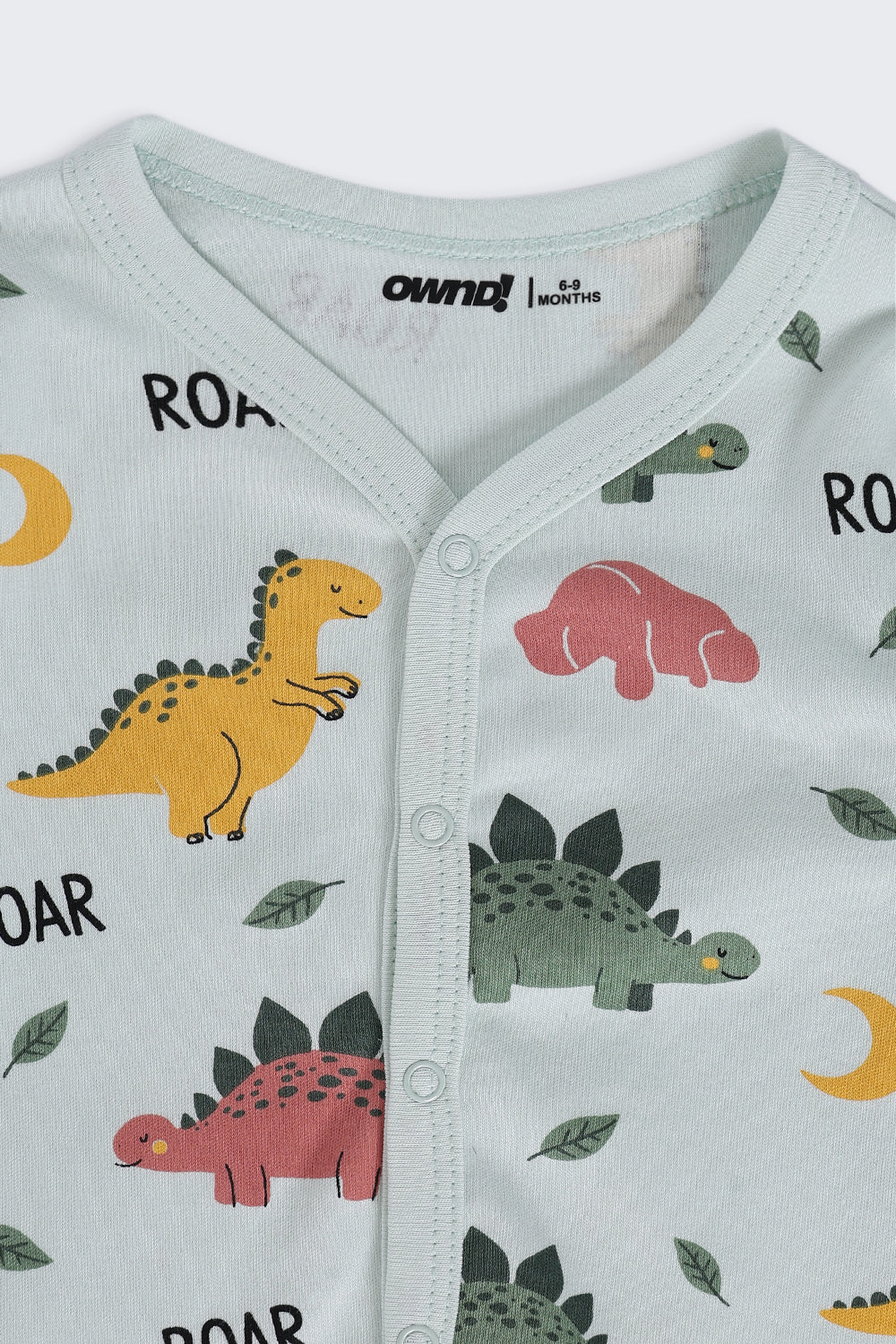 Infant Boys Regular Fit Green Dinosaur Graphic Co-ord Set