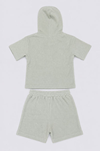 Infant Boys Green Dinosaur Embroidered Co-ord Sets