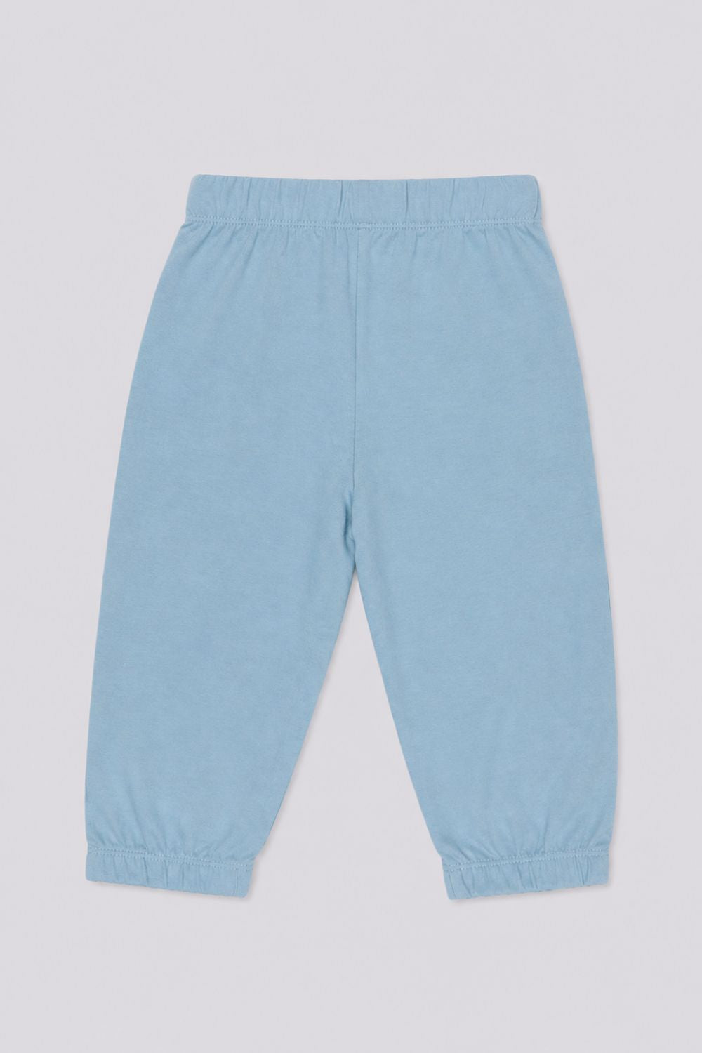 Infant Boys Blue and White Vehicle Printed Joggers - Pack of 2