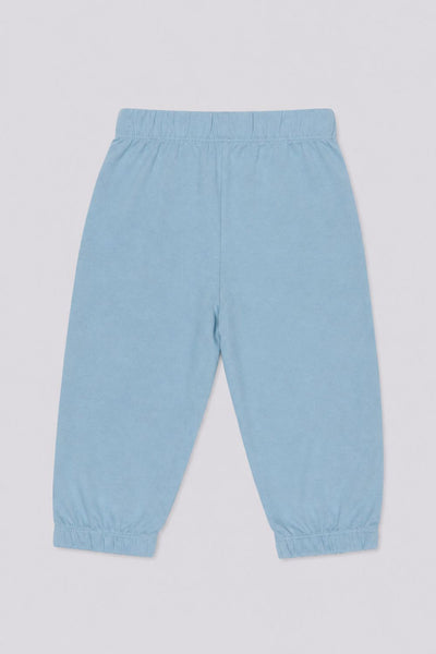 Infant Boys Blue and White Vehicle Printed Joggers - Pack of 2