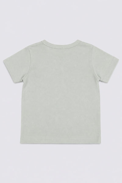 Infant Boys White and Green Dinosaur Print T-Shirts - Pack of 2