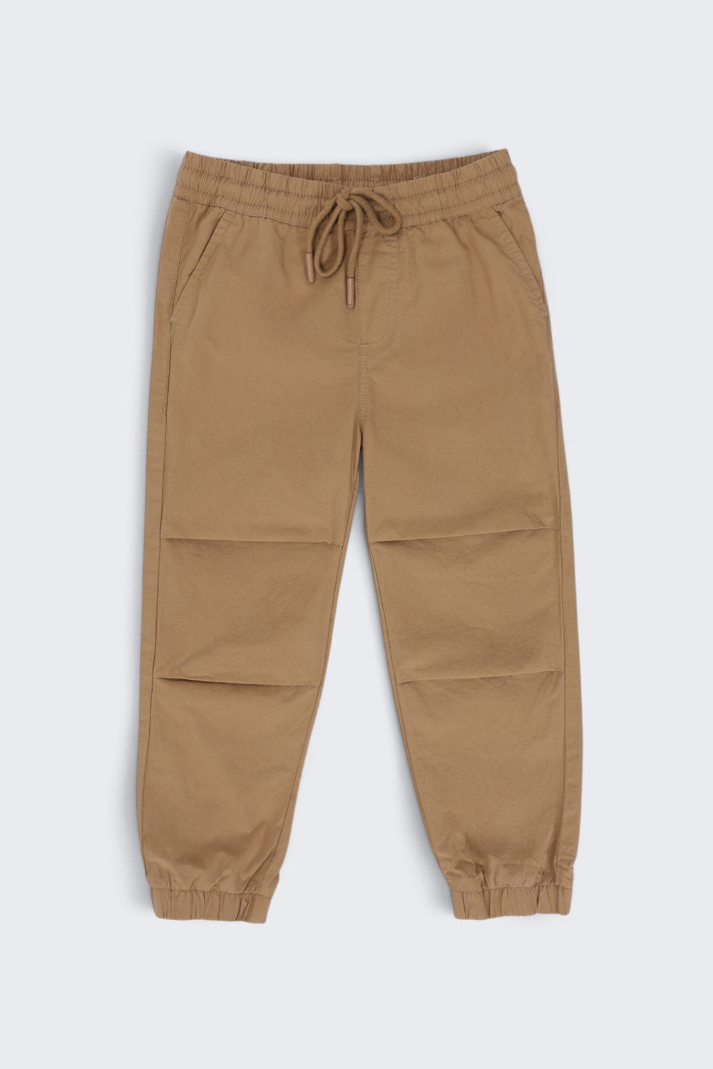 Boys Regular Fit Khaki Solid Casual Jogger