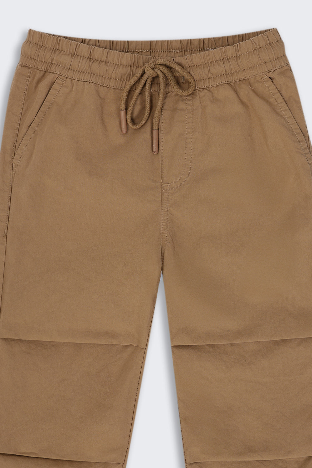 Boys Regular Fit Khaki Solid Casual Jogger