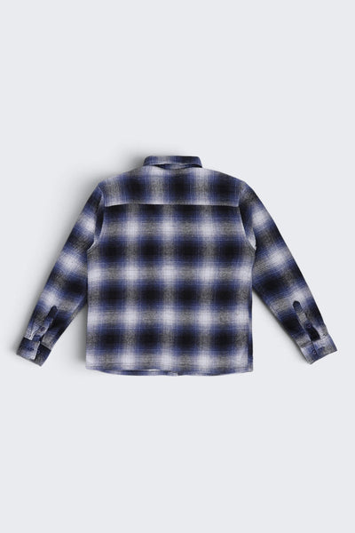 Tweens Boys Navy Checked Flannel Shirt
