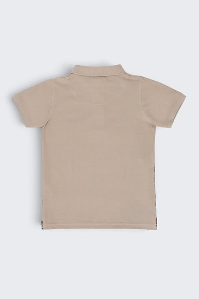 Tweens Boys Regular Fit Beige City Print T-Shirt