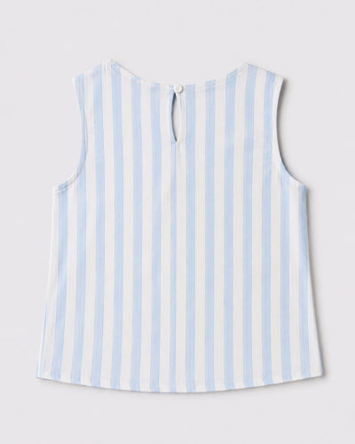 Tweens Girls Light Blue Striped Co-ord Set