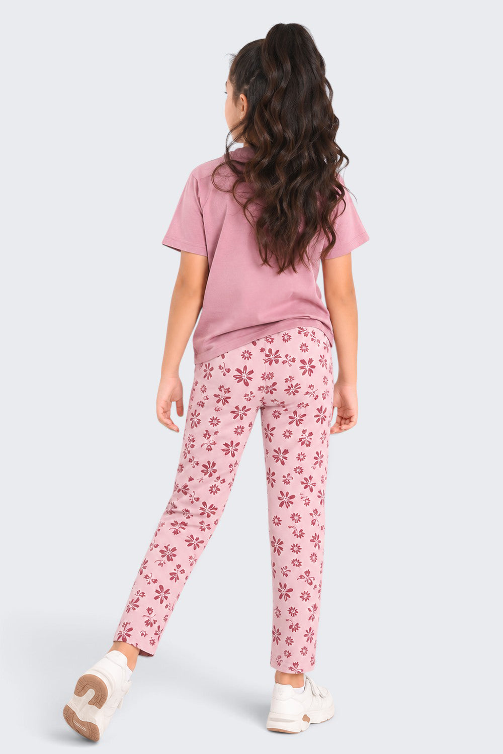 Tweens Girls Regular Fit Pink Floral Legging