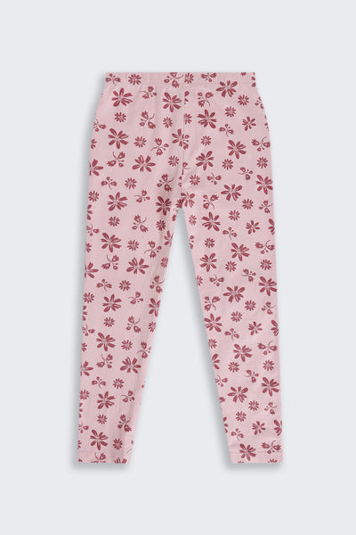 Tweens Girls Regular Fit Pink Floral Legging