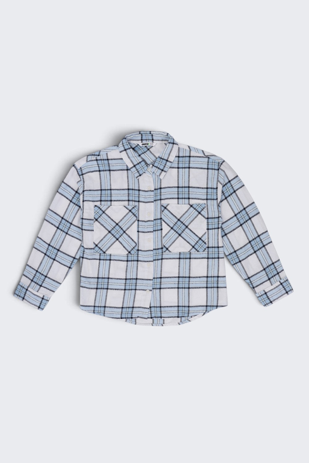 Tweens Girls Light Blue Checked Casual Shirt