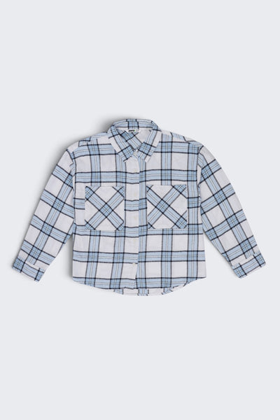 Tweens Girls Light Blue Checked Casual Shirt