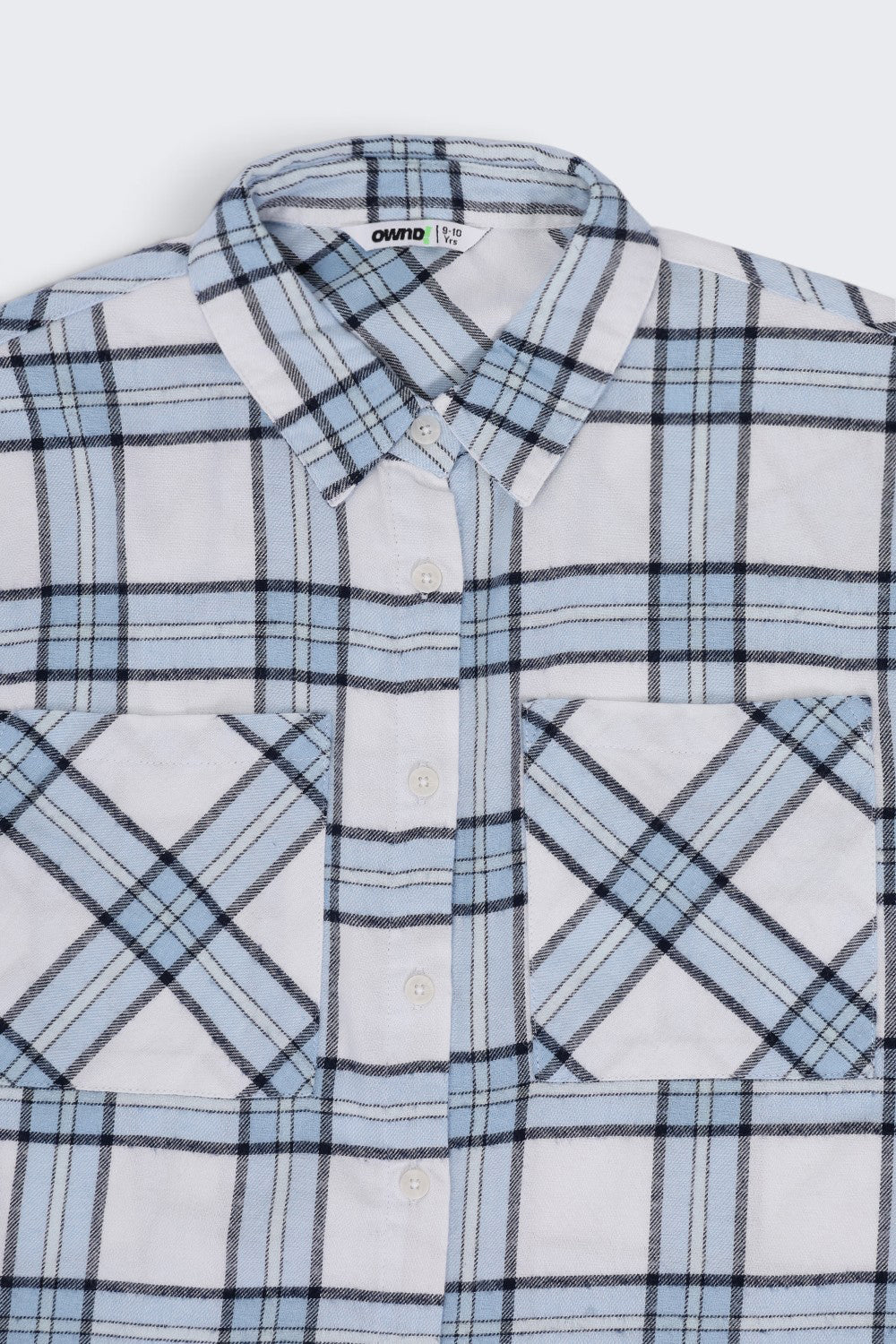 Tweens Girls Light Blue Checked Casual Shirt