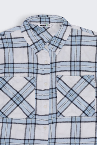 Tweens Girls Light Blue Checked Casual Shirt