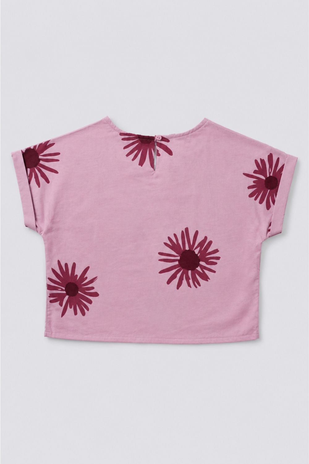 Girls Boxy Pink Floral Top