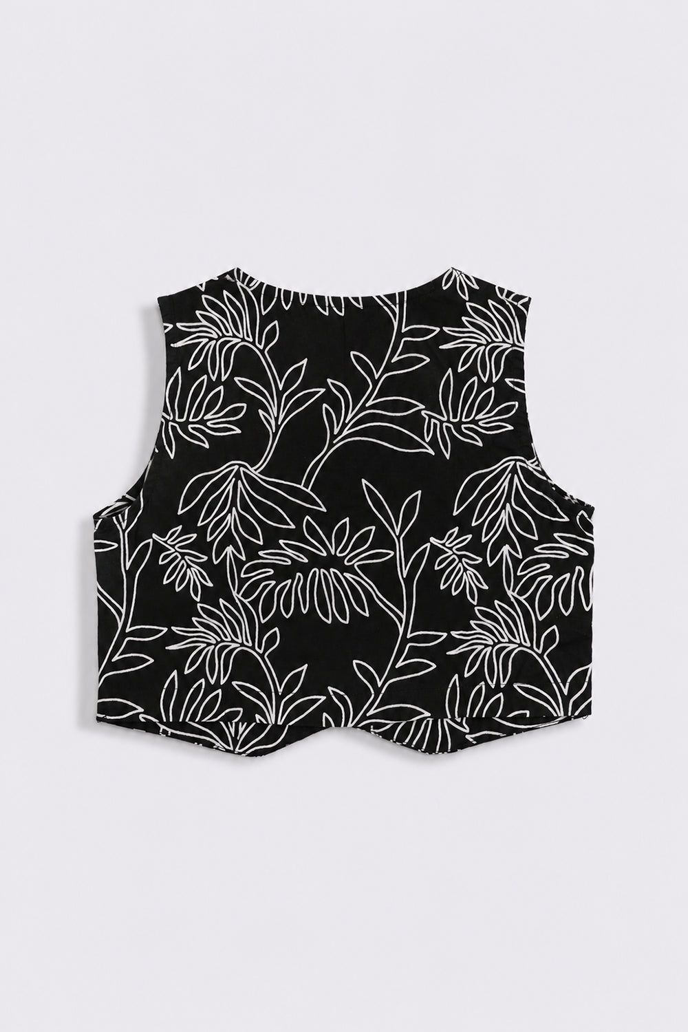 Tweens Girls Regular Fit Black Tropical Co-ord Set