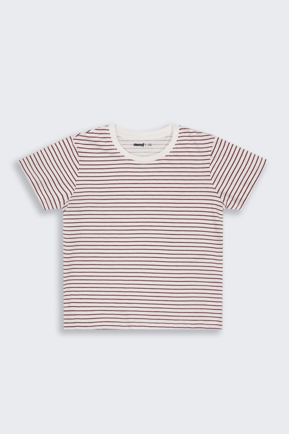 Tweens Girls Regular Fit White Striped T-Shirt