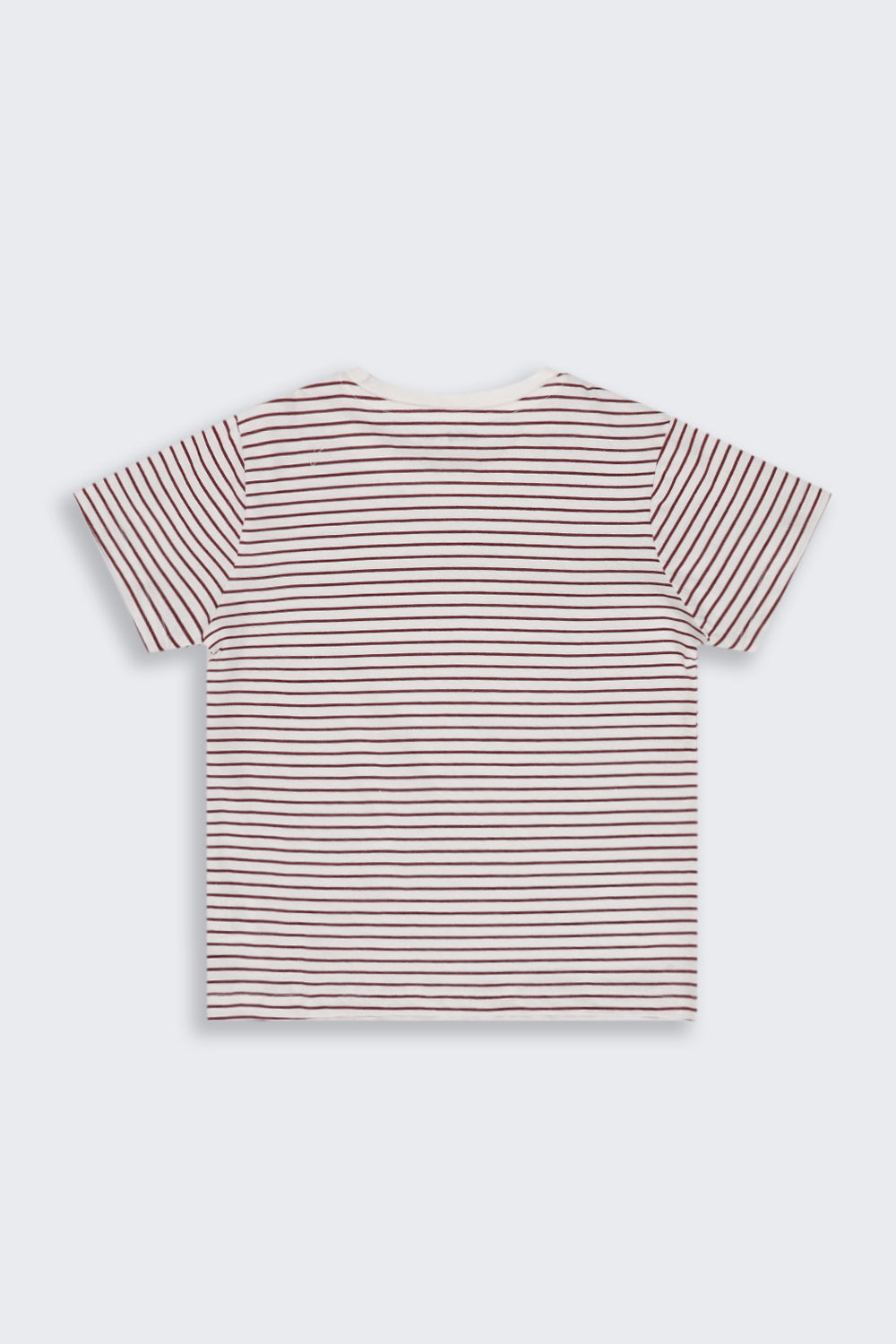 Tweens Girls Regular Fit White Striped T-Shirt