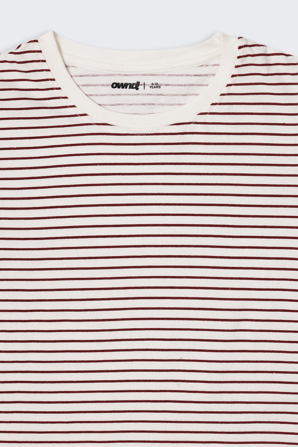 Tweens Girls Regular Fit White Striped T-Shirt
