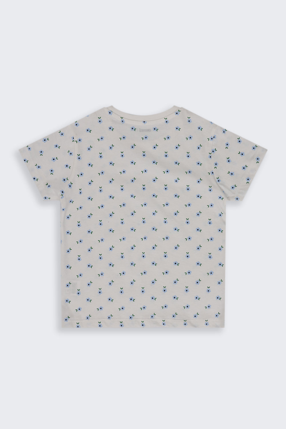Tweens Girls Regular Fit White Floral T-Shirt