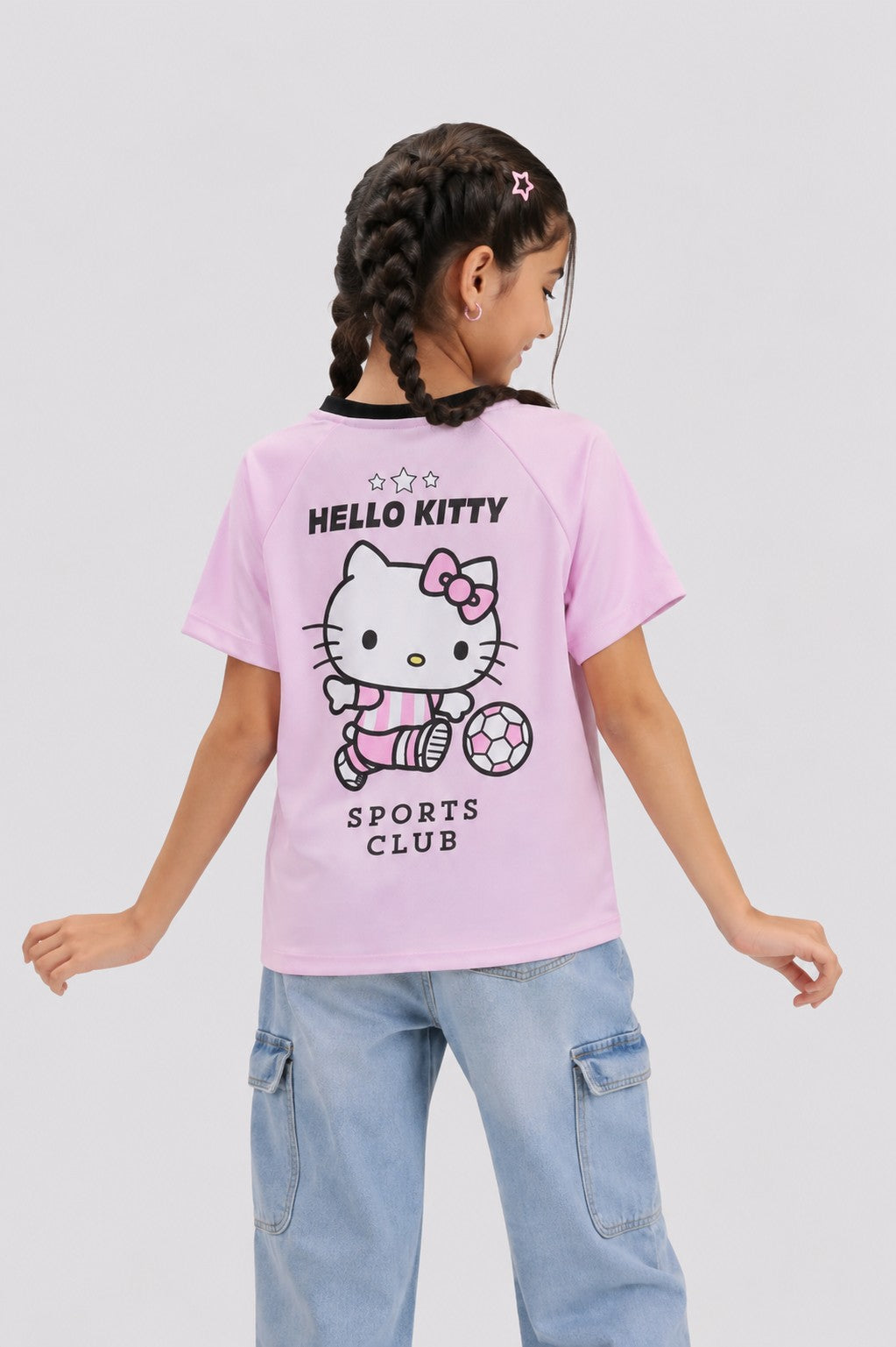 Tweens Girls Boxy Fit Pink Hello Kitty T-Shirt