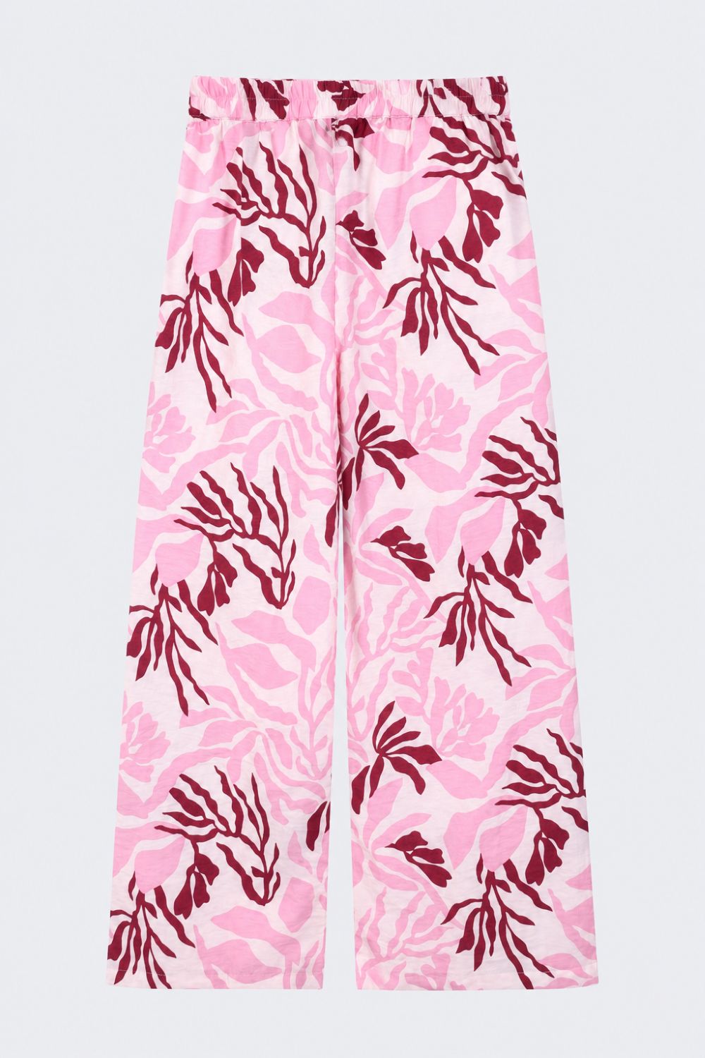 Tweens Girls Wide Leg Pink Printed Pants
