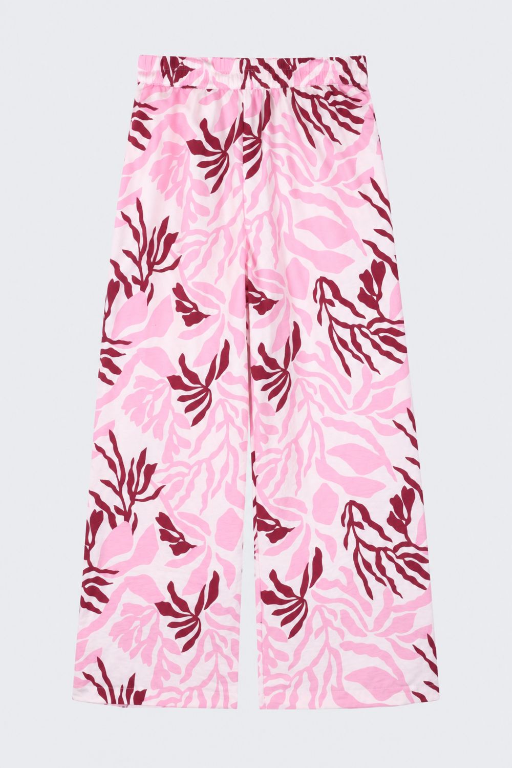 Tweens Girls Wide Leg Pink Printed Pants
