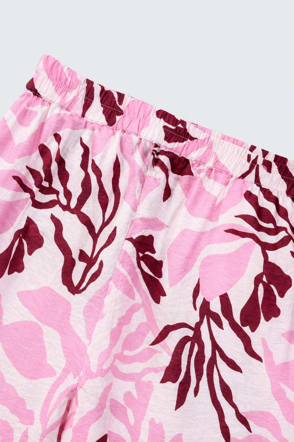 Tweens Girls Wide Leg Pink Printed Pants