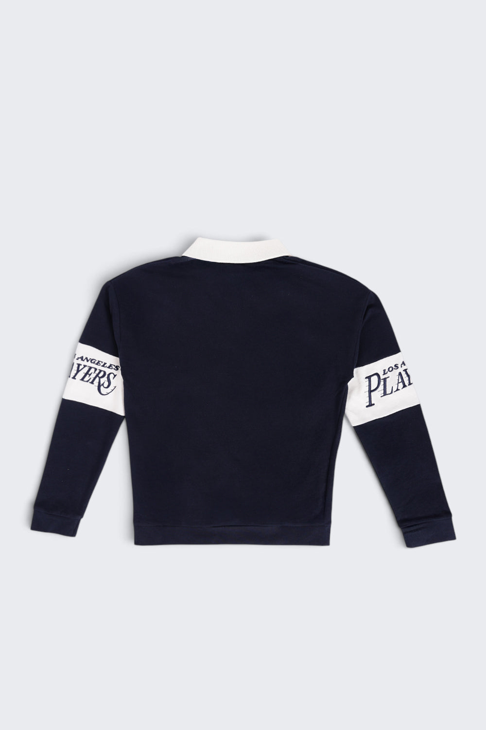 Tweens Boys Navy Logo Polo Collar Sweatshirt