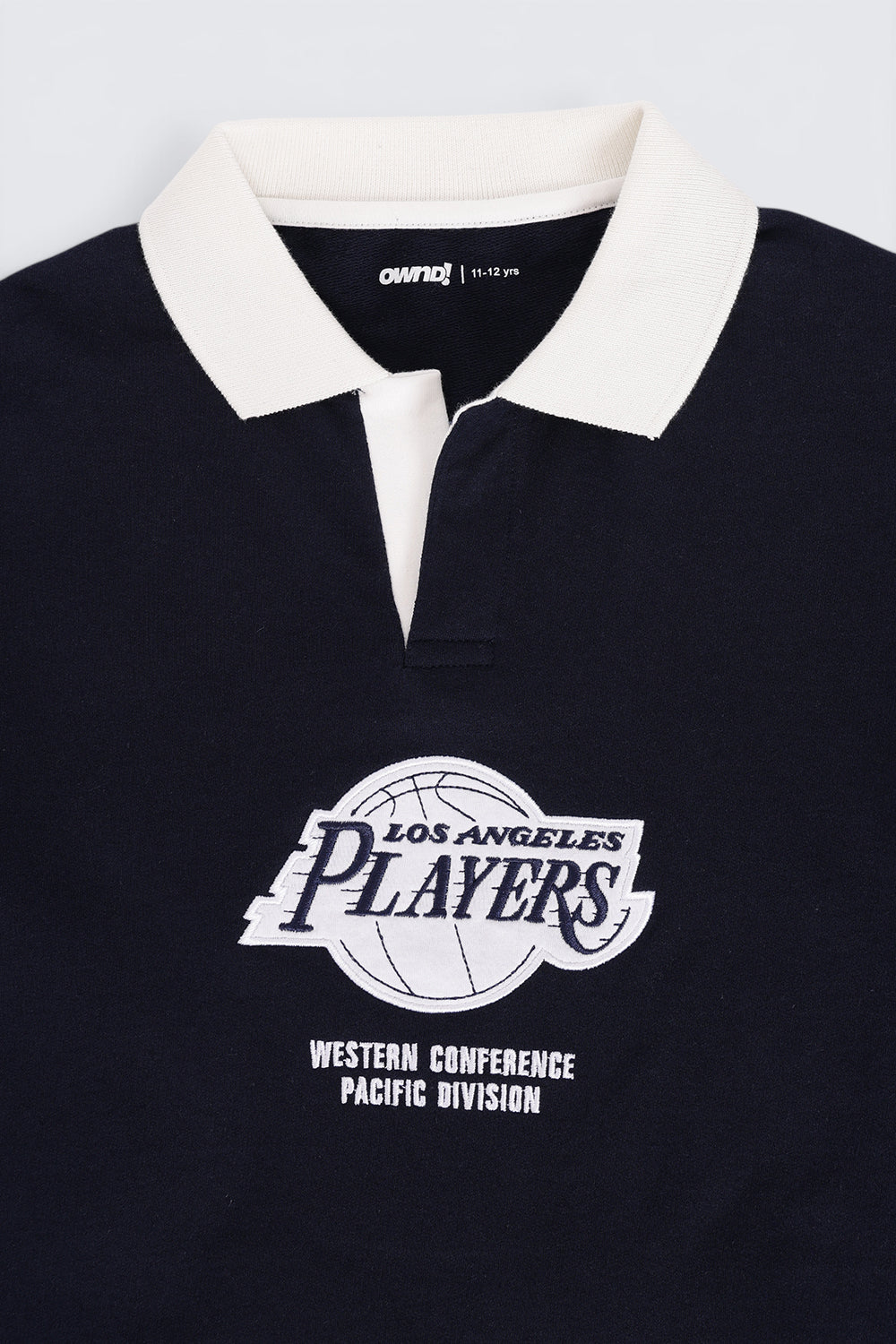 Tweens Boys Navy Logo Polo Collar Sweatshirt