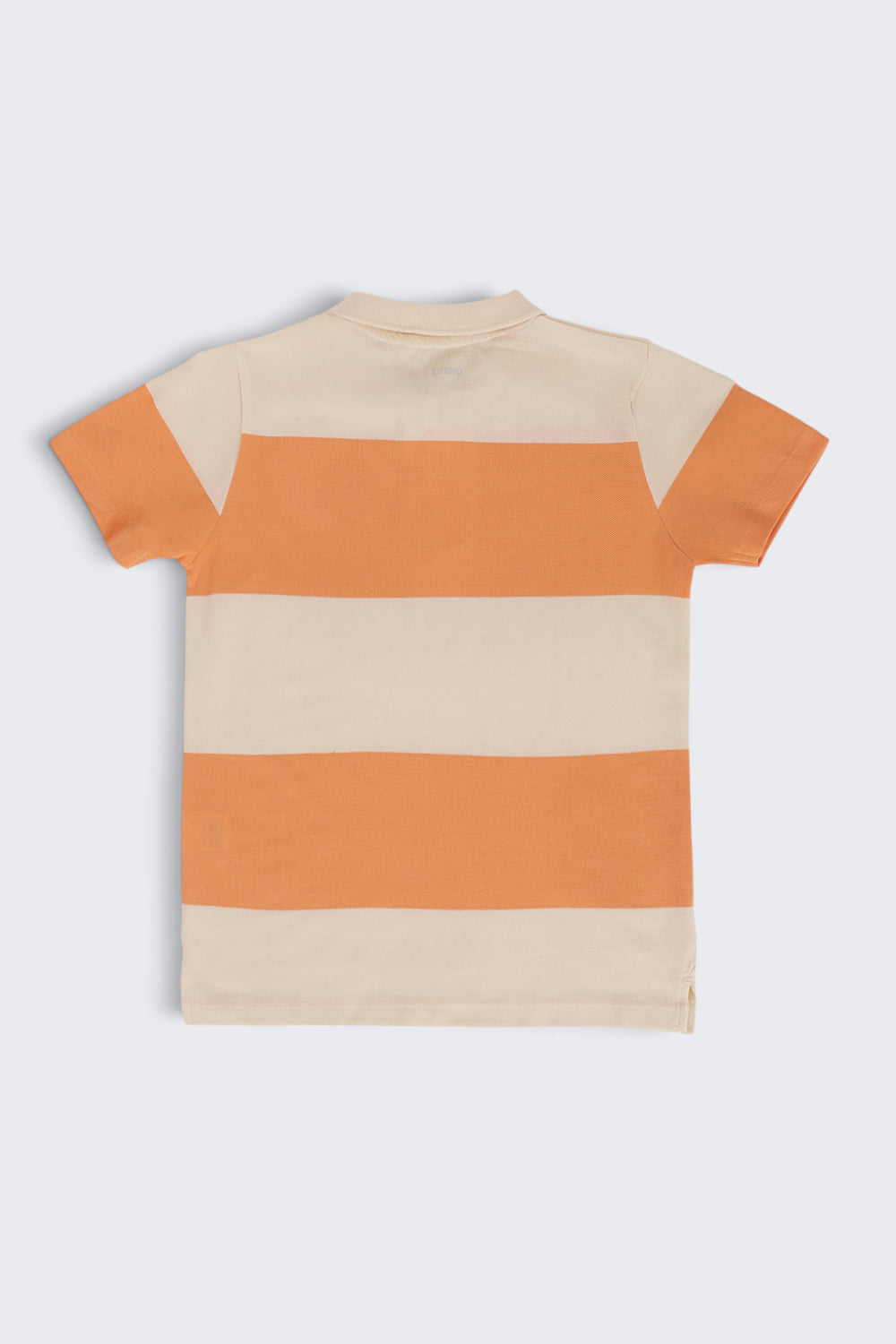 Tweens Boys Regular Fit Orange Striped T-Shirt