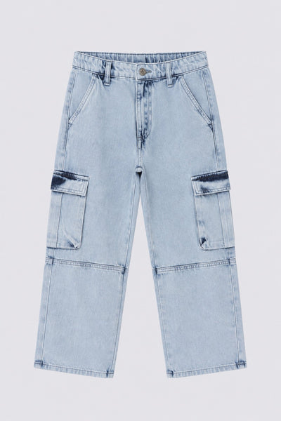 Tweens Boys Light Blue Cargo Jeans
