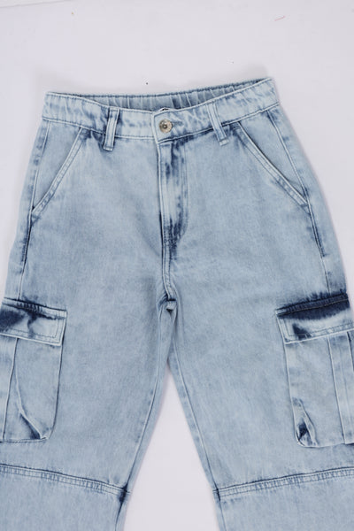 Tweens Boys Light Blue Cargo Jeans