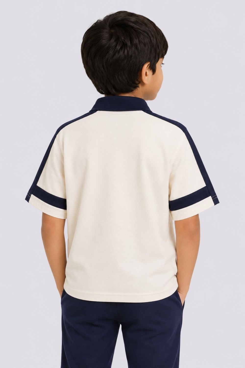 Tweens Boys Off White Polo T-Shirt