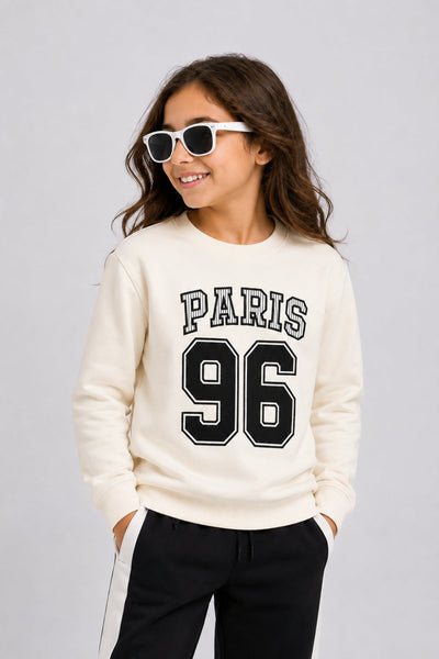 Tweens Girls Off White Paris 96 Graphic Sweatshirt