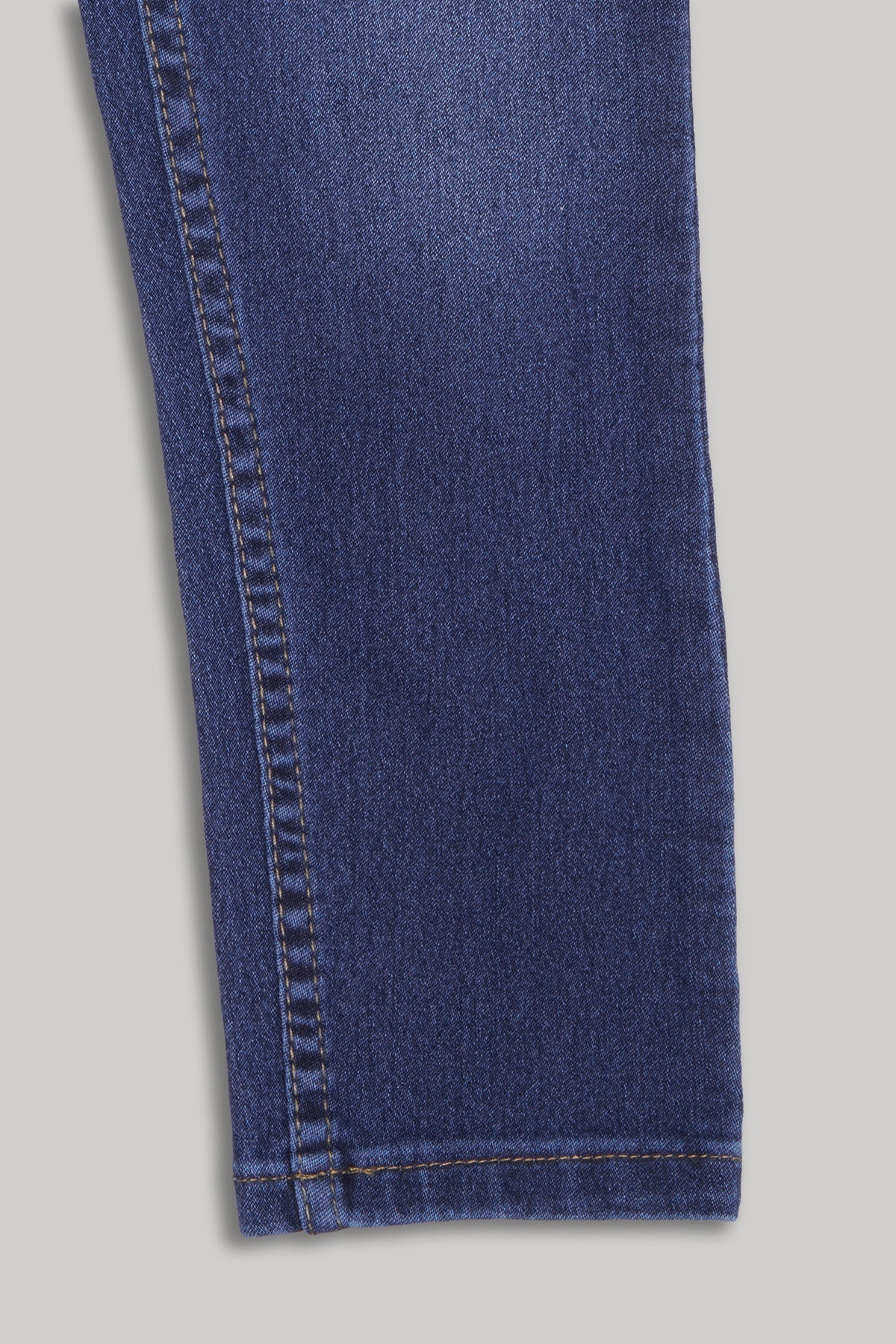 Medium Blue Solid Regular Fit Jeans For Boys