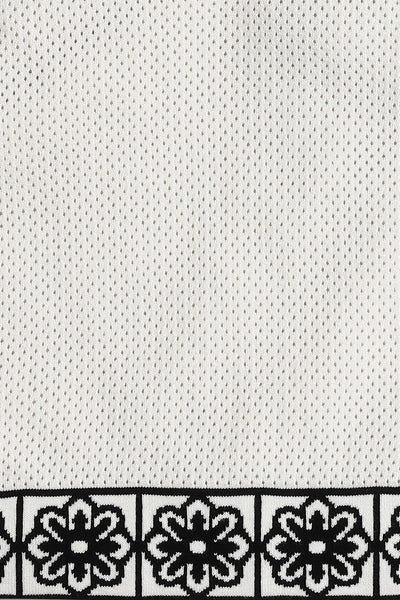 White Self Design Regular Fit Top For Tweens Girls
