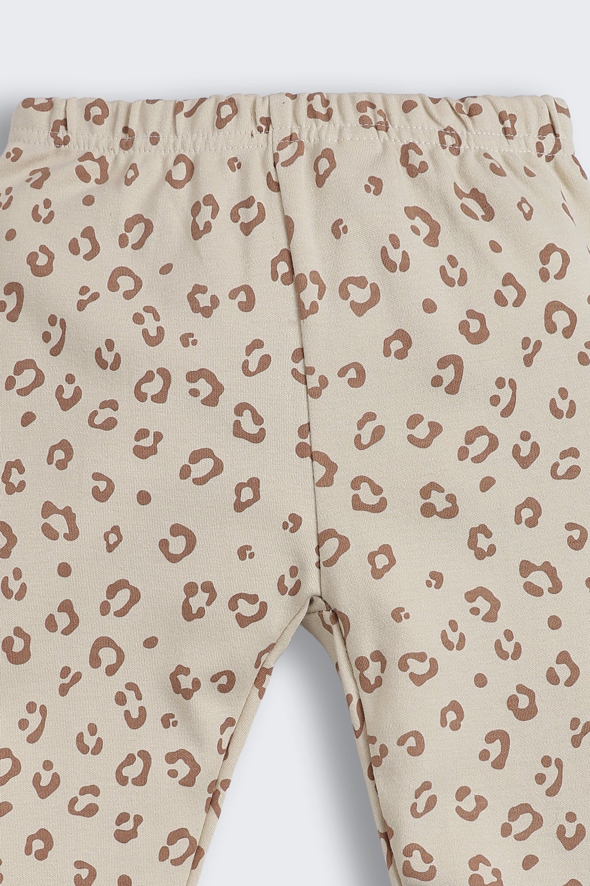 Beige All - Over Printed Regular Fit Co-ord Set For Infant Girls